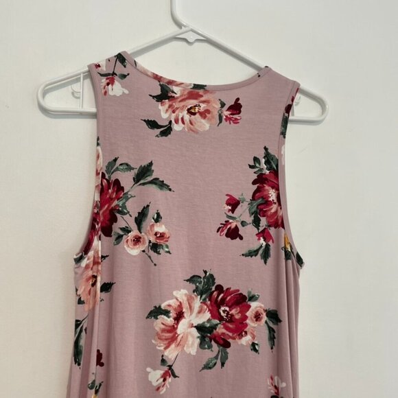 TORRID 00 Plus Size Super Soft Lilac Floral Asymmetric Tank Lavender Purple Top - Picture 15 of 16